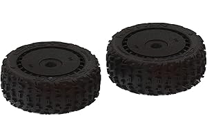 ARRMA 1/8 DBoots Front/Rear 3.3 Pre-Assembled Tyres, 17 mm Hex, Black (2): Qatar B 6S