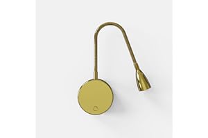 CGC Lighting USB Rechargeable Battery Wireless Magnetic Flexible Wall Light Bed Reading Lamp (Satin Gold Matilda)