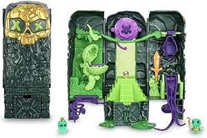 TREASURE X - Lost World Torre de Lava, Torre del Tesoro, Mini playset con 15 Niveles de Aventura, 2 Figuras de acción y el Tesoro Dorado TX, 3 Diferentes, 4 años, Famosa (TRR64000)