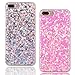Produktbild 2 Stück iPhone 7 Plus Glitzer Hülle , iPhone 7 Plus / iPhone 8 Plus Glitzer Silikonhülle, Edaroo Luxus Slim Thin Glitter Bling Sparkle Funkeln Durchsichtig Weiches Gel TPU Silikon Schutzhülle Anti-Rutsch Kratzfest Handytasche Bumper Schutz Tasche Handyhülle Slimcase Backcover für iPhone 7 Plus 5,5" / iPhone 8 Plus 5,5" (2packs Pink & Silber) (Pink & Silber)