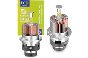 SageSunny D2S Lampadina LED 360° Emissione 6000k Bianco 110W Kit di conversione per fari auto, Confezione da 2 - 24 Mesi di Garanzia