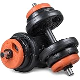 ECG Ecgspor 21 KG (2x10,5kg) Multifonksiyonel Grip Plate Dambıl Seti Turuncu -Siyah