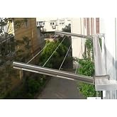 K&uuml;peşte Al&uuml;mi̇nyum Balkon &Ccedil;amaşırlık Kurutmalık (60 * 25)