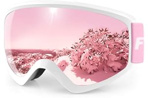 Findway Kids Ski Goggles,Skiing Goggles Snow for Boys Girls Childrens Junior Childs,OTG Over Glasses Anti Fog,100% UV Protection,Helmet Compatible