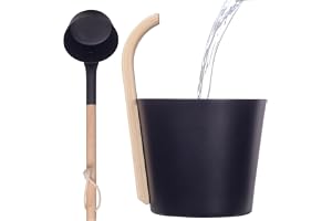 Bastuhink och murslev set - metallångbehållare, lätt badbehållare, hållbar polerad med ergonomiskt handtag