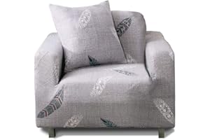 HALOVIE Rozciągliwy pokrowiec na kanapę uniwersalną z poszewką na poduszkę na krzesło, wygodny pokrowiec na fotel w salonie, sypialni, domu - 4 miejsca (235-300 cm)