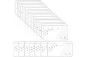 CZAKOMIX Pochettes Adhésive Transparente, 56Pcs Porte-Étiquettes Autocollants 6 * 10cm, Pochette Autocollant, avec Ouverture sur Le Dessus, pour Maison Bureau École
