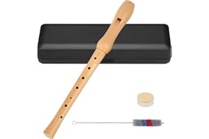 SHIQUAN Blockflöte Holz, C-Sopran Blockflöte Deutsche Griffweise, Aus Abnehmbar ABS Harz Kunststoff, 8-Loch Holzblockflöte für Kinder Erwachsene Anfänger, Geeignet für Anfänger