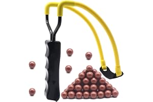 VALYPANOR Zwille Steinschleuder Profi für Jagd Katapult Schleuder mit starkem Gummiband - Schleuder Zwille mit 150 Schleuder Munition Bundle Set