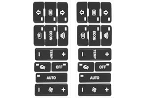 VGOL Juego de 2 Pegatinas Reparación Botones Aire Acondicionado Coche Compatible con Audi A2/A3 8L Pegatinas Reparación de Botones de Volante de Coche Accesorios Modificados Interior