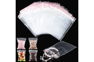 PH PandaHall 100pcs Self Seal Bags, 6x4inch Resealable Ziplock Bags Clear Cookies Bags Seal Storage Bags for Earrings Neckalce Earring Packaging Travel Accessories Gifts Packaging, 15x10cm
