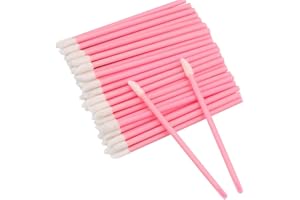 GCQQ 50Pcs Disposable Lip Wands, Pink Lip Brush Applicators, Lip Gloss Wand Applicators for Lipstick, Gloss or Concealer Application