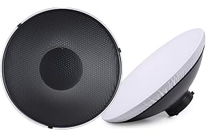 Andoer Bowens Mount dyfuzor do naczyń kosmetycznych 40 cm reflektor + siatka o strukturze plastra miodu + miękka tkanina biała wewnętrzna do studia fotograficznego Bowens światło stroboskopowe