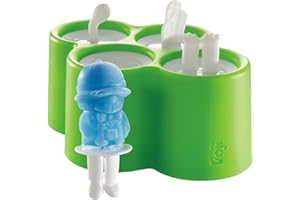 Zoku Safari Pops zestaw do przygotowywania lodów, 4 sztuki, tworzywo sztuczne, wielokolorowe, 14 x 18 x 8 cm, 4 sztuki