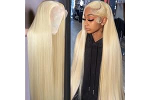 613 Blonde 24 pouces 13x6 Transparent Lace Front Wig Cheveux Humains Msgem Cheveux Raides Brésiliens Blonde HD Lace Front Perruques pour Femmes Noires Pré Pincées Avec Des Cheveux De Bébé