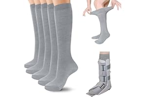 WEESTAAMO 5 Paar Nahtlose Sensorische Socken für Walking Boots - Atmungsaktive Medizinische Schlauchsocken (Gr. 35-42), Orthopädische Ersatzstrümpfe für Air Cam Walker, Frakturstiefel & Postoperative Beinpflege