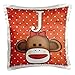 Produktbild Cute Sock Monkey Girl Initial Letter J-Pillow Case, 16 by 16"