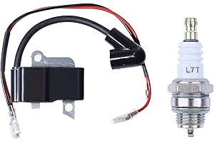 Atunee - Cable de bobina de encendido para Husqvarna 435 440 445 450 440e 435e motosierra con bujía de repuesto 573 93 57-01 504 57 14-01 544 24 38-01