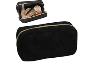 QOMJUFA 1 x Grande trousse de toilette avec compartiments pour femmes, hommes, filles et garçons. Sac d'école, trousse de maquillage, sac de bébé ou sac de voyage.