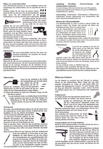 DIKETE® 16 tlg. Uhrenwerkzeug Set Uhrenmacher Feinmechanik Werkzeug Reparatur Set Uhr Öffner Werkzeug Kit Reparatur Pin Neu - 9