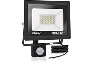 JEFEDANA 30w led strahler bewegungsmelder,3000LM LED Strahler Außen mit Bewegungsmelder IP66 Scheinwerferled aussenstrahler mit bewegungsmelder Warmweiß 3000K Außenstrahler LED Fluter Flutlicht für Garage