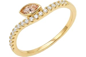 NOELANI – Damring 925 silver – guldpläterad/gyllene – med zirkon och preciosa