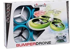 Silverlit Flybotic by Bumper Drone enfant Antichoc-mode sans tête, atterrissage et décollage sur l'eau-Modèle Aléatoire Bleu ou Vert-Utilisation Intérieure/extérieure, 84807