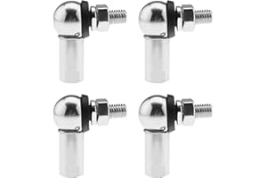 OTOTEC Juego de 4 juntas de rótula de enlace angular, con clip de resorte, sello antipolvo CS DIN 71802 - M6 (RH)