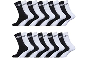 Umbro Chaussette Homme Sport Fléxibles - Lot de 20 - Chaussettes Hautes Homme, Running, Maintien Anti-Glisse