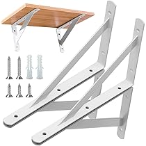 Supports D'étagère Triangulaires, Equerre Etagere Murale Fer Forge, Supports D'étagères Robustes