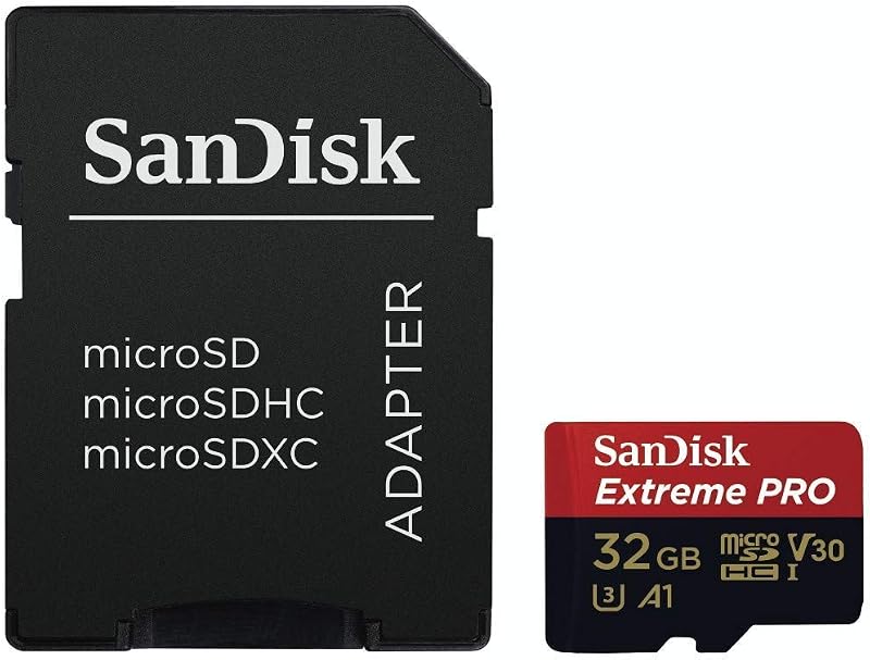 SanDisk Extreme Pro Scheda di Memoria microSDHC da 32 GB e Adattatore SD con App Performance A1 e Rescue Pro Deluxe, fino a 100 MB/sec, Classe 10, UHS-I, U3, V30
