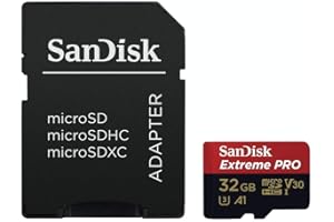 SanDisk Extreme Pro Scheda di Memoria microSDHC da 32 GB e Adattatore SD con App Performance A1 e Rescue Pro Deluxe, fino a 100 MB/sec, Classe 10, UHS-I, U3, V30