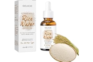 CRICIA Fermentowane serum z wodą ryżową, przeciw wypadaniu włosów, pielęgnacja włosów dla szybkiego wzrostu, leczenie wypadania włosów dla mężczyzn i kobiet, wspomaga odrastanie grubszych włosów