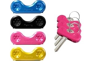 AFIODA Ergonomic Key Holder 4-Pack – Easy Grip Key Turner Aid for Arthritis, Elderly, Disabled & Weak Hands | 2-Inch Lightweight Durable Handle for Limited Mobility & Dexterity Support | 4 Colours