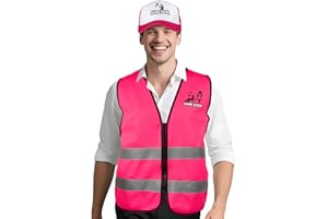 BOOMTOP 2pcs Décoration Cadeau d'Enterrement de Vie de Jeune Garçon Chapeau Casquette Homme Rose Game Over et Gilet Futur Marié Déguisement EVG Couvre-chef Articles Amusants Drôle Fête