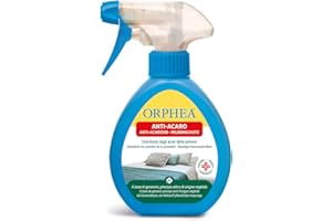 Orphea Salvalana Antiacaro, Spray Disinfestante da Usare in Camere da Letto, su Materassi, Cuscini, Divani e Coperte. Non Macchia, Profumato, 150 ml