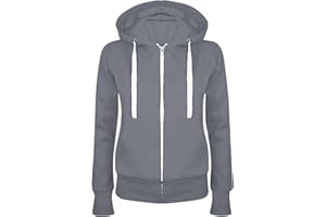 AEGJEGVD Sweatjacke Damen Zipper Hoodie mit Kapuze Casual 2024 Einfarbig Jacke Slim Fit Übergangsjacke Langarm Kapuzenjacke Große Größen Sportjacke Leichte Mantel Kapuzenullover Tunnelzug Übergangsmantel