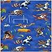 Produktbild Fat Quarter die Spiele Olympische Sport Tiere blau Baumwolle Quilten Stoff Nutex