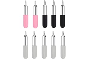YADODO 10Pcs Replacement Blade for Cricut Joy Cutting Blades Include 5Pcs 45° Standard Fine Point Blade + 3Pcs 60° Deep Cut Blade + 2Pcs 30° Shallow Cut Blades Vinyl Plotter Blades for Cricut Joy Only
