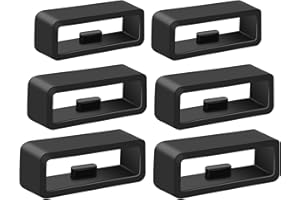 Tobfit 6 Piezas Retenedor de Correa para Reloj, Soporte para Correas de Silicona, Bucles de Pulsera de Reloj, 22mm / 20mm / 18mm