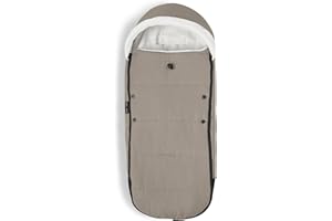 Stokke YOYO Footmuff, Taupe - Sherpa Lining, Fleece Hood with Drawstring, Double Padding - Machine Washable at 30°C - Includes Small Bag