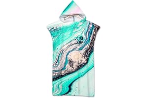 Surwin Poncho Peignoir de Surf Serviette de Surf mer Microfibre Sport, Adulte Enfant Unisexe Sports pour Les Sports Nautiques et Le Surf sur la Plage Piscine