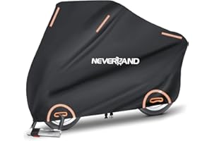 NEVERLAND NEVERLAMD Housse Moto Exterieur - Bache Moto Exterieur Hiver XXXL 295x110x140cm 210D Protection UV, Pluie Saleté et Poussière Résistance à l'abrasion Traces d'animaux Imperméable