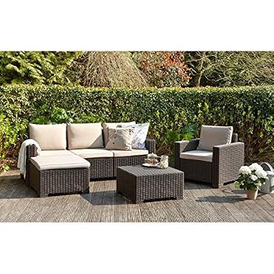 ALLIBERT JARDIN MOOREA salon de jardin 4 pieces aspect rotin