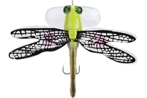 Tihebeyan Señuelos de Pesca, cebos Duros Artificiales Dragonfly flotando Moscas de la Pesca con Mosca para Trucha Bass Pike Equipo de Pesca