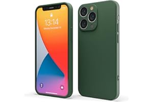 Red Ember Funda a Prueba de Golpes para iPhone, Funda Protectora Ultra Delgada de Silicona líquida con Acabado Mate y Forro de Microfibra Suave antiarañazos (iPhone 13 Pro, Green)