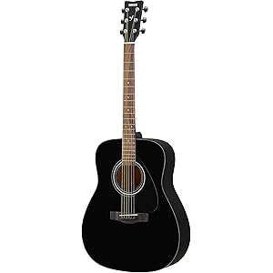 Yamaha F280 Acoustic Guitar – 6-String, Black, Dreadnought Body, Solid Top, Rich Sound, Ideal for Beginners & Intermediate Players, Durable & Comfortable Playability