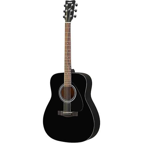 Yamaha F280 Acoustic Guitar – 6-String, Black, Dreadnought Body, Solid Top, Rich Sound, Ideal for Beginners & Intermediate Players, Durable & Comfortable Playability