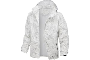 PADOLA Veste Homme Coupe Vent imperméable Veste de Pluie Blousons Homme Camouflage Softshell Veste Legere Printemps été Manteau Homme Automne Hiver