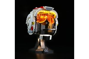 SWDZ Kit d'éclairage LED pour Casque Lego Star Wars Luke Skywalker 75327, Ensemble de lumières décoratives pour Lego 75327 (modèle Lego Non Inclus)